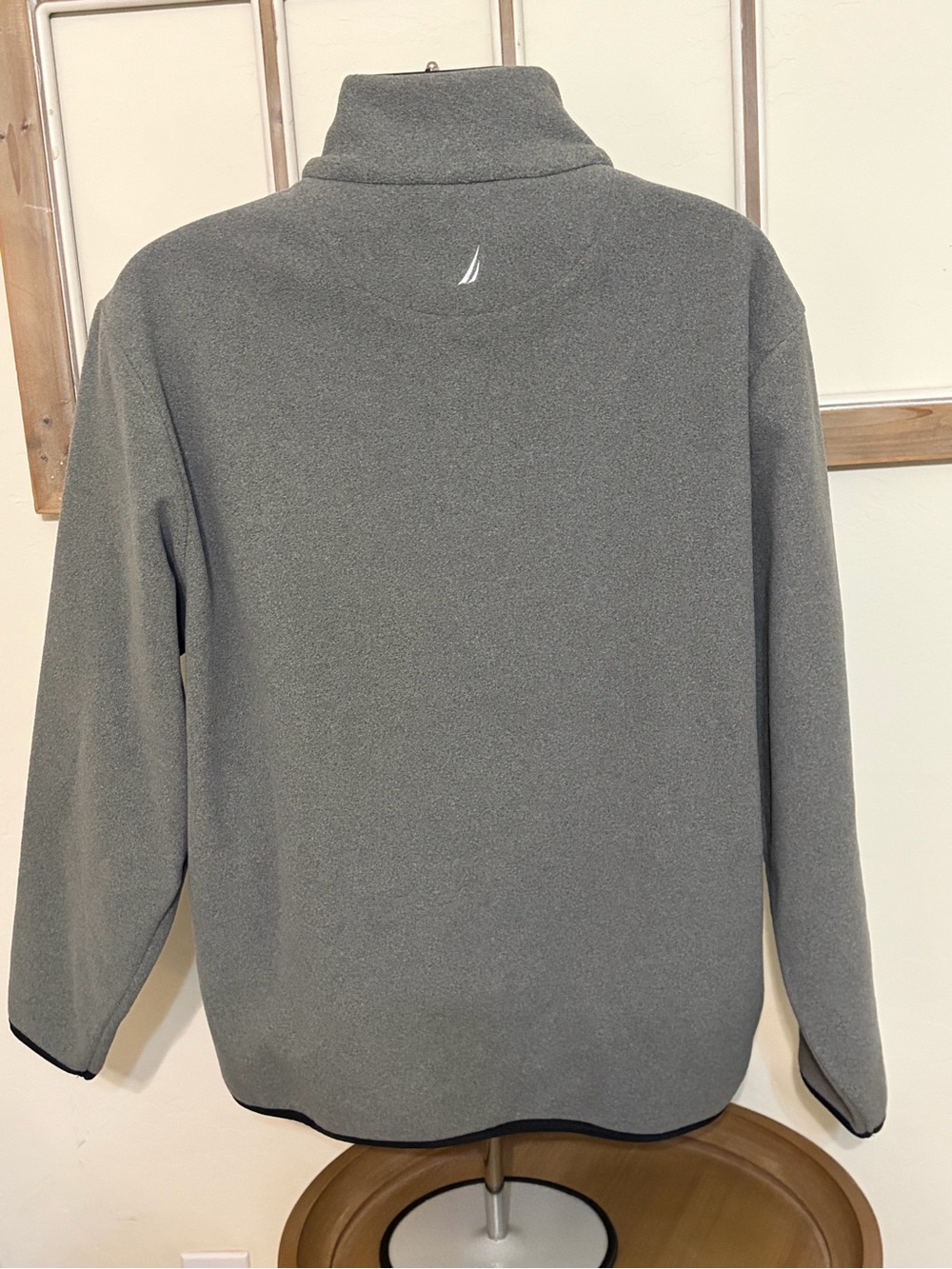 Nautica Men's Quarter-Zip Fleece Pullover - Gray - Picture 2 of 3